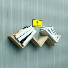 Deals, Discounts & Offers on  - Mr Carpenter W Shaped Zigzag Mounted Wood Floating Wall Shelf, Brown