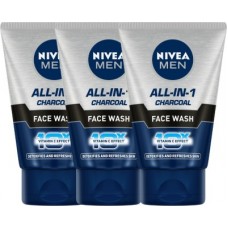 Deals, Discounts & Offers on  - Nivea Men Oil Control All In 1 Face Wash 100 ml - Pack of 3 Face Wash(300 ml)