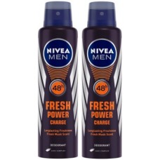 Deals, Discounts & Offers on  - Nivea Men Fresh Power Charge Deodorant Deodorant Spray - For Men(300 ml, Pack of 2)