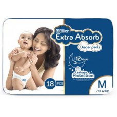 Deals, Discounts & Offers on Baby Care - Billion Extra Absorb Diaper Pants - M(18 Pieces)