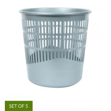 Deals, Discounts & Offers on  - 6 Litres Plastic Open Perforated Dustbin, Set of 5