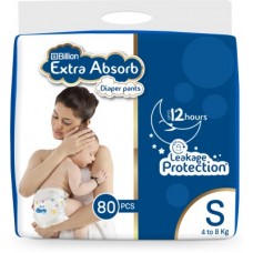 Deals, Discounts & Offers on Baby Care - Billion Extra Absorb Diaper Pants - S(80 Pieces)
