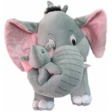 Deals, Discounts & Offers on Toys & Games - ToyHub Elephant With 2 Baby - 38 cm(Grey)