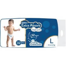 Deals, Discounts & Offers on Baby Care - Billion Extra Absorb Diaper Pants - L(32 Pieces)