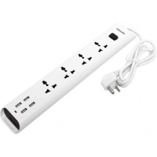 Deals, Discounts & Offers on  - Philips S 4 Socket Surge Protector(White)