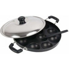 Deals, Discounts & Offers on Cookware - BMS Lifestyle Non-Stick 12 Cavity Appam Patra/Maker Hammer-Tone Coating Paniarakkal with Lid(Aluminium, Non-stick)