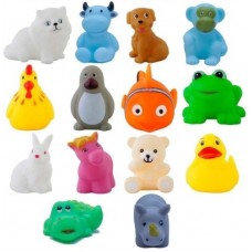 Deals, Discounts & Offers on Toys & Games - Ramakada High Quality Non-Toxic Soft Squeeze Mix Animal Bath Toys Set of 14 PCS Multi-Color Bath Toy(Multicolor)