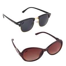 Deals, Discounts & Offers on Sunglasses & Eyewear Accessories - [Prime] Criba Gradient Goggle Unisex Sunglasses - (ldy brn+kmt_CRLK|40|White Color Lens)