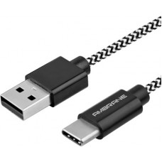 Deals, Discounts & Offers on Mobile Accessories - Ambrane CBC-15 2.4A 1.5m Sync & Fast Charge Tough Nylon Braided USB A to 1.5 m USB Type C Cable(Compatible with Mobile, Tablet, Computer, Gaming Console, White, Black, Sync and Charge Cable)