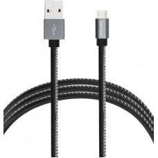 Deals, Discounts & Offers on Mobile Accessories - Philips DLC2518B Leather Braided 1.2 m Micro USB Cable(Compatible with Micro USB Port, Black, Sync and Charge Cable)