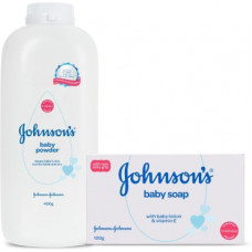 Deals, Discounts & Offers on Baby Care - Johnson's Baby Powder( 400g) with Baby Soap(100 g)(White)