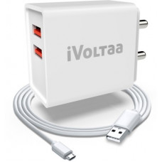 Deals, Discounts & Offers on Mobile Accessories - [Pre-Book] iVoltaa FuelPort 2.4 2.4 A Multiport Mobile Charger with Detachable Cable(White, Cable Included)