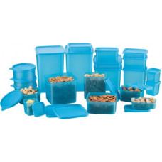 Deals, Discounts & Offers on Kitchen Containers - [Pre-Book] MASTERCOOK - 500 ml, 200 ml, 300 ml, 100 ml, 2000 ml, 600 ml, 400 ml, 250 ml, 1200 ml Polypropylene Grocery Container(Pack of 21, Blue)