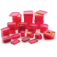 Deals, Discounts & Offers on Kitchen Containers - MASTERCOOK MASTERCOOK PP 21 PC COMBO PACKS - 10750 ml Polypropylene Fridge Container(Pack of 21, Pink)