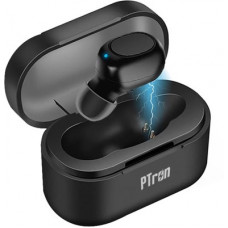 Deals, Discounts & Offers on Headphones - PTron Atom Bluetooth 5.0 Wireless Mono Earbud Bluetooth Headset(Black, True Wireless)