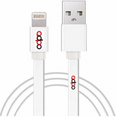 Deals, Discounts & Offers on Mobile Accessories - Adpo iPhone Cable Flat Tangle Free Heavy Duty Cable Length 1 Metre 1 m Lightning Cable(Compatible with Mobile, Tablet, White, One Cable)