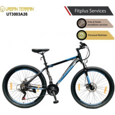 Deals, Discounts & Offers on Sports - Urban Terrain UT3003A26 Alloy MTB with 21 Shimano Gear and Installation services 26 T Mountain/Hardtail Cycle(21 Gear, Black)