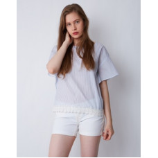 Deals, Discounts & Offers on Laptops - ProvogueCasual Short Sleeve Striped Women White Top