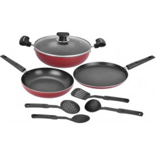 Deals, Discounts & Offers on Cookware - Renberg Orchid Cookware Set(Aluminium, 8 - Piece)