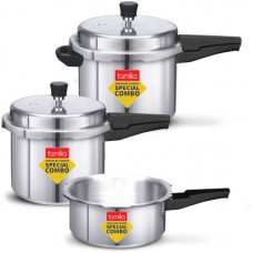 Deals, Discounts & Offers on Cookware - Familia Special Combo Pack 2 L, 3 L, 5 L Induction Bottom Pressure Cooker(Aluminium)