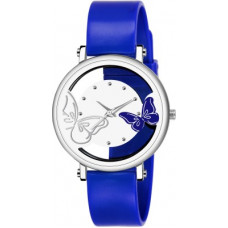 Deals, Discounts & Offers on Watches & Wallets - RECARO New Fashion Stylish Designer Dual batterfly Blue And white Color open Dial Attractive look For girl Analog Watch - For Women
