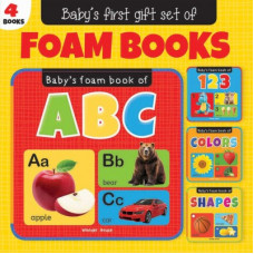 Deals, Discounts & Offers on Books & Media - Baby's First Gift Set of 4 Foam Books (Book of ABC, 123, Colors, Shapes) - By Miss & Chief(English, Hardcover, Wonder House Books)