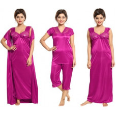 Deals, Discounts & Offers on  - [Size S, L] ReposeyWomen Nighty with Robe(Pink)