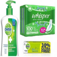 Deals, Discounts & Offers on  - DETTOL Hand Wash 200ML Protects From 100 Illness Causing Germs+Wisper combo offer(1 Items in the set)