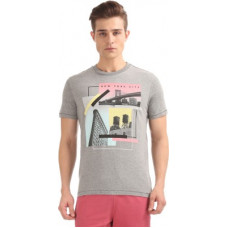 Deals, Discounts & Offers on  - [Size M] AeropostaleSolid Men Round Neck Grey T-Shirt
