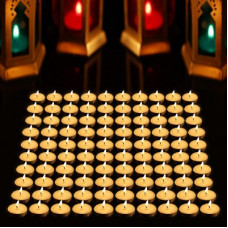 Deals, Discounts & Offers on  - AuraDecor Pack of 100 Unscented Tealight Candles (White, Pack of 100)