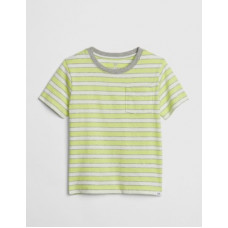 Deals, Discounts & Offers on  - [Size 18-24Y] GAPBoys Striped Pure Cotton T Shirt(White, Pack of 1)
