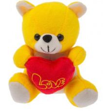 Deals, Discounts & Offers on Toys & Games - Dimpy Stuff Bear W/Heart Yellow - 17 cm(Yellow)