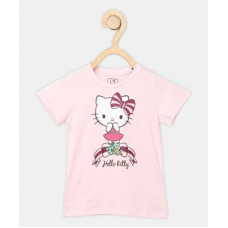 Deals, Discounts & Offers on Baby & Kids - [Size 4-5Y] Miss & ChiefGirls Printed Pure Cotton T Shirt(Pink, Pack of 1)