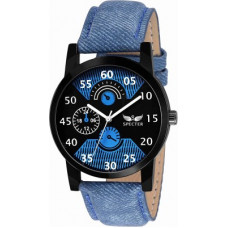 Deals, Discounts & Offers on Watches & Wallets - SpecterAnalog Day And Date Black Dial Denim Blue Belt Premium Wrist Watch For Men And Boys Smart Analog Watch - For Men