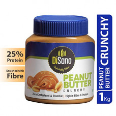 Deals, Discounts & Offers on Grocery & Gourmet Foods - DiSano Peanut Butter, Crunchy, 25% Protein with Vitamins & Minerals, 1 Kg