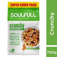 Deals, Discounts & Offers on Grocery & Gourmet Foods - Soulfull Millet Muesli - Crunchy, Contains Almonds & Raisins- 700g