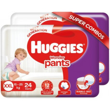 Deals, Discounts & Offers on Baby Care - Huggies Pants Double Extra Large Size Diapers - XXL(48 Pieces)