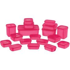 Deals, Discounts & Offers on Kitchen Containers - Mastercook Combo Packs - 7170 ml PP (Polypropylene) Grocery Container(Pack of 18, Pink)