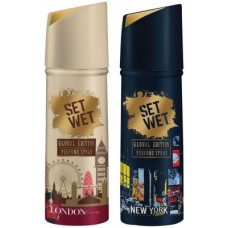 Deals, Discounts & Offers on  - [Pre-Book] Set Wet Global Edition London Luxury and New York Nights Perfume Body Spray - For Men(240 ml, Pack of 2)