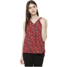 Deals, Discounts & Offers on Laptops - [Size S, M] Allen SollyCasual Sleeveless Floral Print Women Maroon Top
