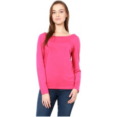 Deals, Discounts & Offers on Laptops - [Size M] Allen SollyCasual Regular Sleeve Solid Women Pink Top