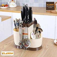 Deals, Discounts & Offers on Home & Kitchen - Klaxon Plastic Multifunctional Spoons, Knife and Other Kitchen Cutlery Storage Holder Stand - Beige