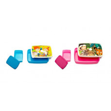 Deals, Discounts & Offers on Home & Kitchen - Signoraware Fun Time and Little Stars Plastic Lunch Box Set, 2-Pieces, Multicolour