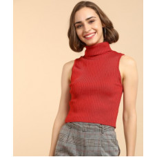 Deals, Discounts & Offers on Laptops - [Size M] Forever 21Casual Sleeveless Solid Women Red Top