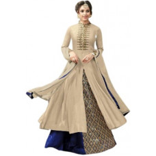 Deals, Discounts & Offers on Women - Aika Cotton Embroidered Kurta & Sharara Fabric(Semi Stitched)