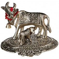 Deals, Discounts & Offers on  - eCraftIndia White Metal Cow and Calf