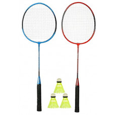 Deals, Discounts & Offers on  -  Cockatoo Economy Badminton Set, Pack of Two Racquet with 3 Shuttle & Cover, Size 27 Inch