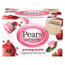 Deals, Discounts & Offers on Personal Care Appliances - Pears Natural Pomegranate Brightening Bathing Soap Bar, 125 g (Pack of 3)