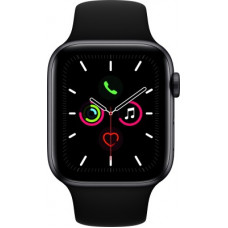Deals, Discounts & Offers on  - [For HDFC Card Users] Apple Watch Series 5 GPS 44 mm Space Grey Aluminium Case with Black Sport Band(Black Strap Regular)