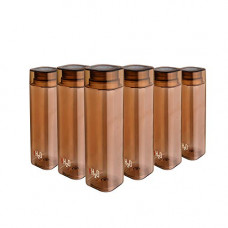 Deals, Discounts & Offers on Home & Kitchen - Cello H2O Squaremate Plastic Water Bottle, 1-Liter, Set of 6, Brown
